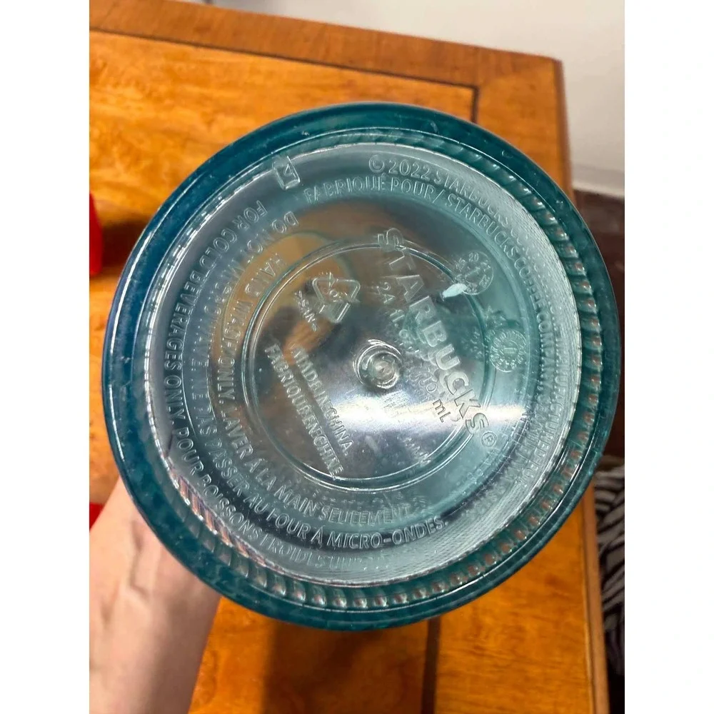 Starbucks Unisex 24oz Teal Iridescent Tumbler Scalloped Mermaid Scale 2022 Venti